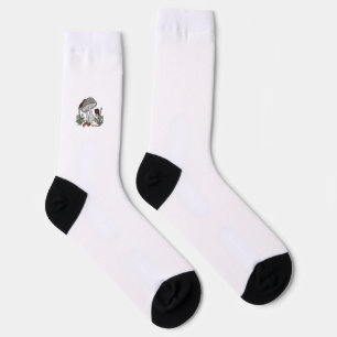 Chaussette chaussettes équipe chenille et champignons figdewd