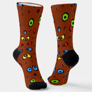 Chaussette Chaussettes Feuilles Abstraites