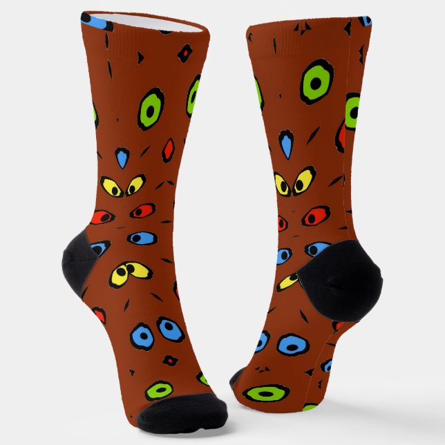 Chaussette Chaussettes Feuilles Abstraites (Angulaire)