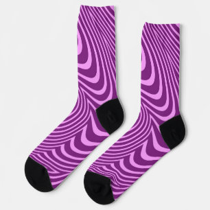 Chaussette Chaussettes folles d'art à spirale violette