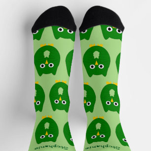 Chaussette Chaussettes Green Owl Design