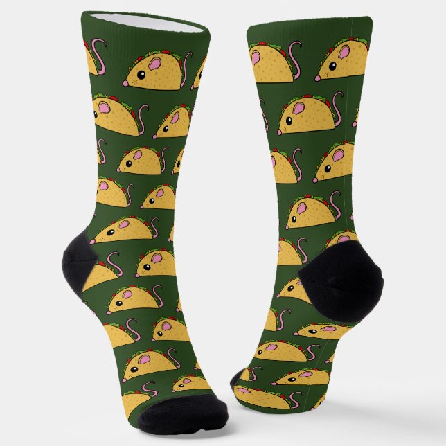 Chaussette Chaussettes Green Taco Rat Crew (Angulaire)