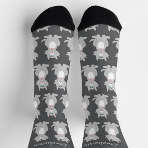 Chaussette Chaussettes Gris Conception Chat