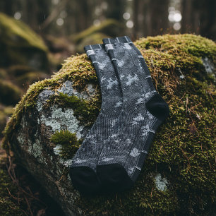 Chaussette Chaussettes grises à camouflage urbain foncé avec
