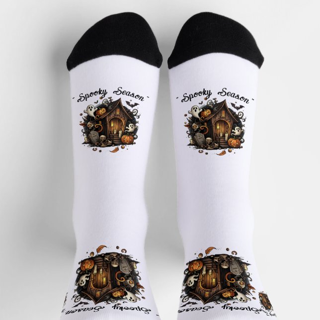 Chaussette Chaussettes Haunted House Halloween 🧦 🎃 (Haut)