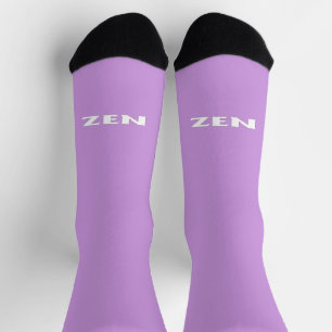 Chaussette Chaussettes haut de gamme Zen blanc lilas