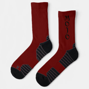 Chaussette Chaussettes haute performance noir et rouge mojo