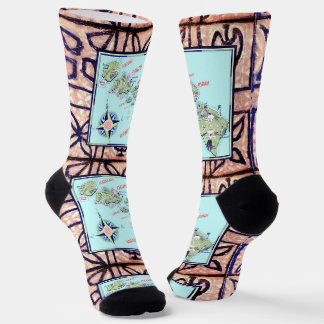 Chaussette Chaussettes Hawaii Tapa