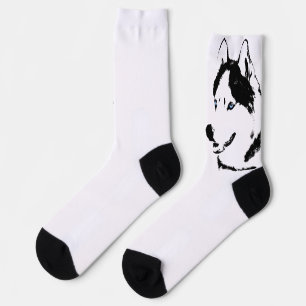 Chaussette Chaussettes Husky Sibérien Personnaliser Chaussett