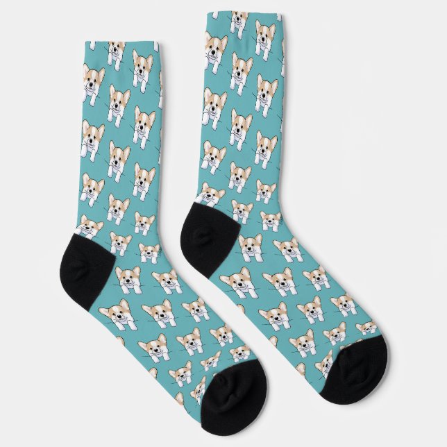 Chaussette Chaussettes KiniArt Corgi (Droite)