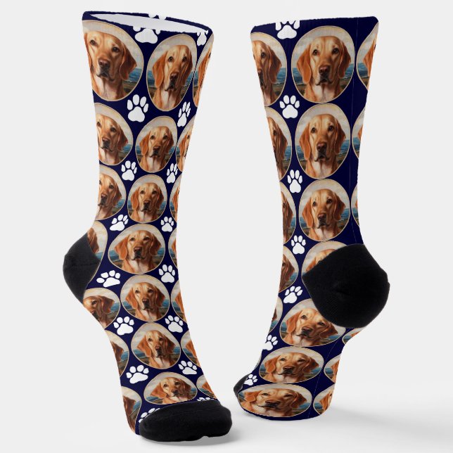 Chaussette Chaussettes marines personnalisées avec empreinte  (Angulaire)