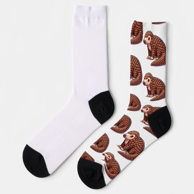 Chaussette Chaussettes Mascotte Pangolin (Gauche)