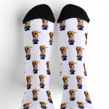 Chaussettes montantes Royal Blue Rose Kitten