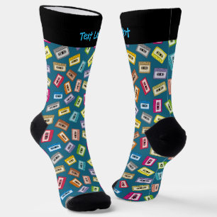 Chaussette Chaussettes Motif Audio Cassettes