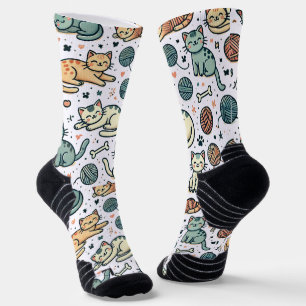 Chaussette Chaussettes Motif Cute Chat - Conception Féline Ad