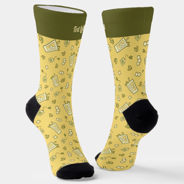Chaussette Chaussettes Motif de thé glacé (Angulaire)