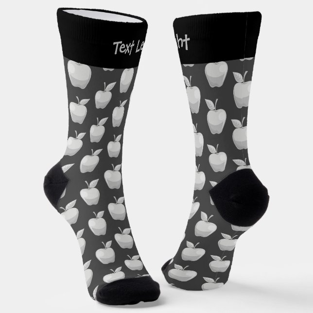 Chaussette Chaussettes Motif en argent Apple (Angulaire)