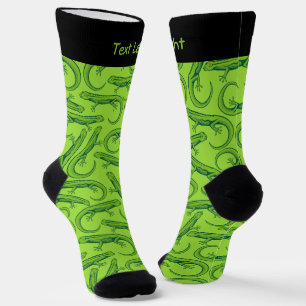 Chaussette Chaussettes Motif Lizard Vert