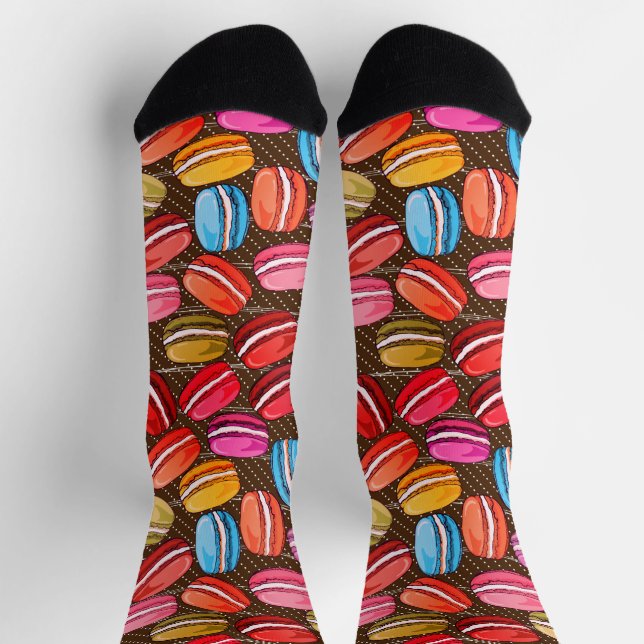 Chaussette Chaussettes Motif Macaron Colorful trop grandes (Haut)