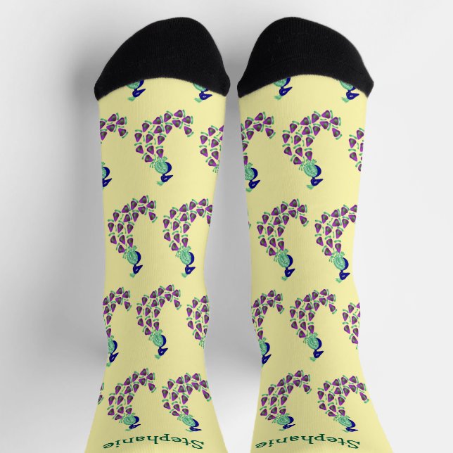Chaussette Chaussettes motif paon (Haut)