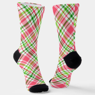 Chaussette Chaussettes Motif rose et vert