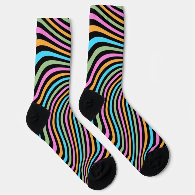Chaussette Chaussettes Motif Whacky Line (Droite)