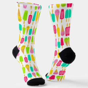 Chaussette Chaussettes Motifs à la crème glacée brillante