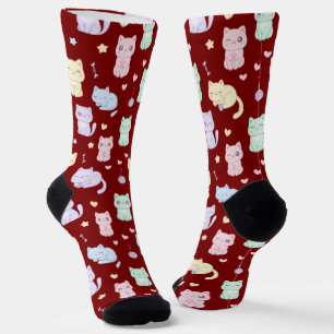 Chaussette Chaussettes Motifs de chats Kawaii
