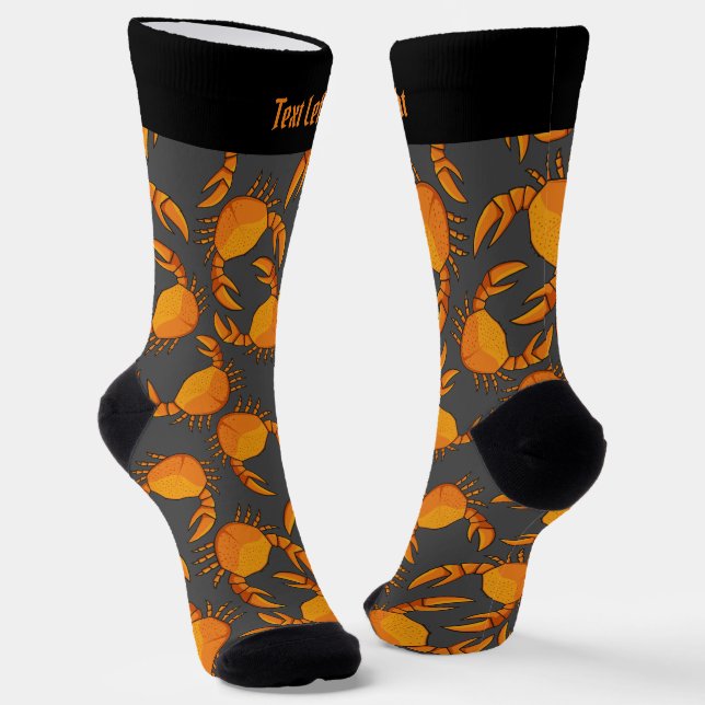 Chaussette Chaussettes Motifs de crabe orange (Angulaire)