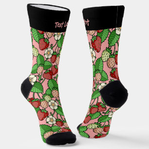 Chaussette Chaussettes Motifs de vigne fraise