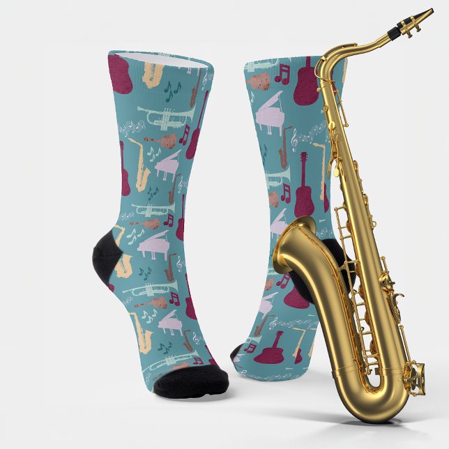 Chaussette Chaussettes Motifs d'instruments de musique (Créateur téléchargé)