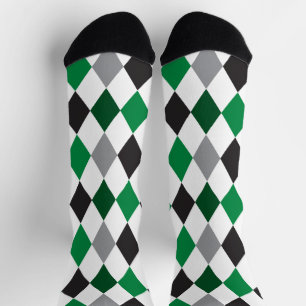 Chaussette Chaussettes Motifs Eagle Green et Black Jacquard