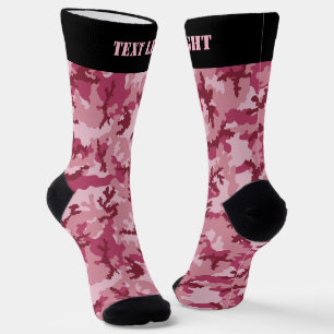 Chaussette Chaussettes Motifs en camouflage rose