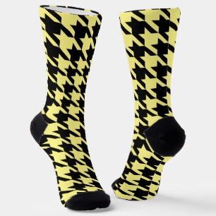 Chaussette Chaussettes motifs Houndstooth noir et jaune