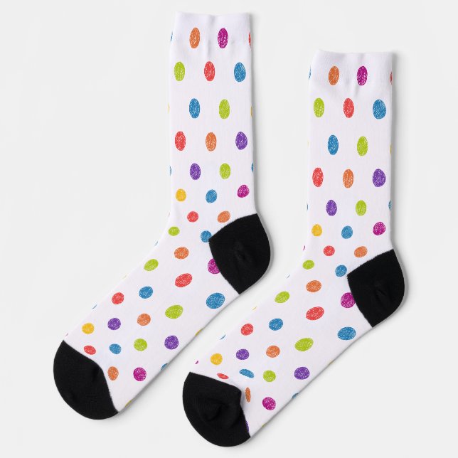 Chaussette Chaussettes Motifs Polka Classic Colorées (Gauche)