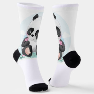 Chaussette Chaussettes Panda Cute Noir & Blanc
