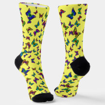 Chaussettes papillon colorées
