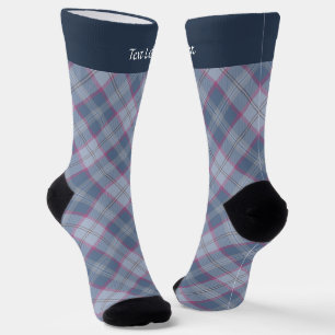 Chaussette Chaussettes Pastel bleu et rose Tartan