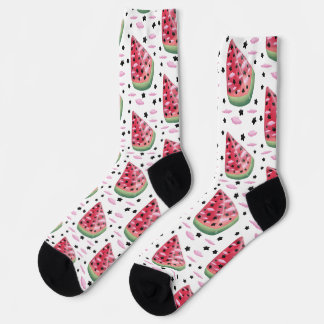 Chaussette chaussettes pastèque étoile 