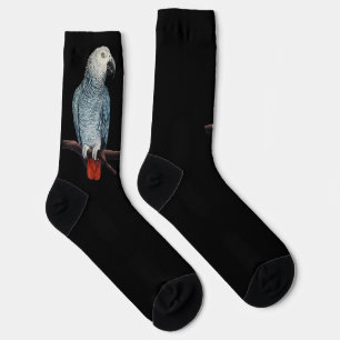 Chaussette Chaussettes Personnalisées Perroquet Gris Africain