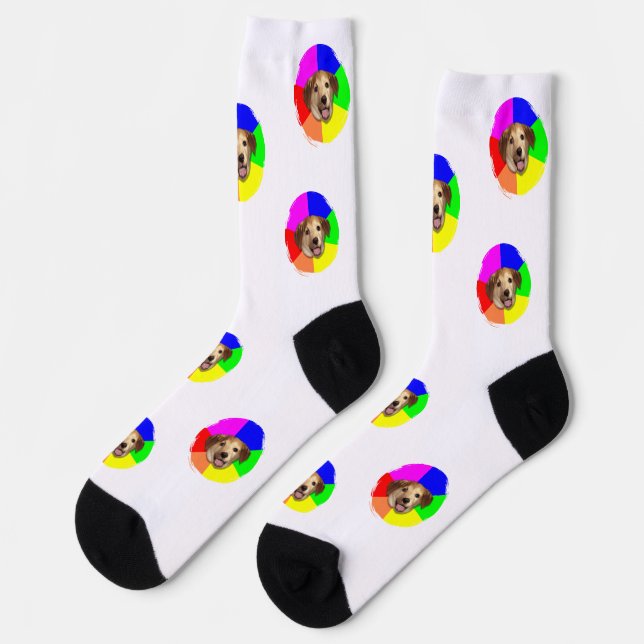 Chaussette Chaussettes photo animal de compagnie modèle (Gauche)