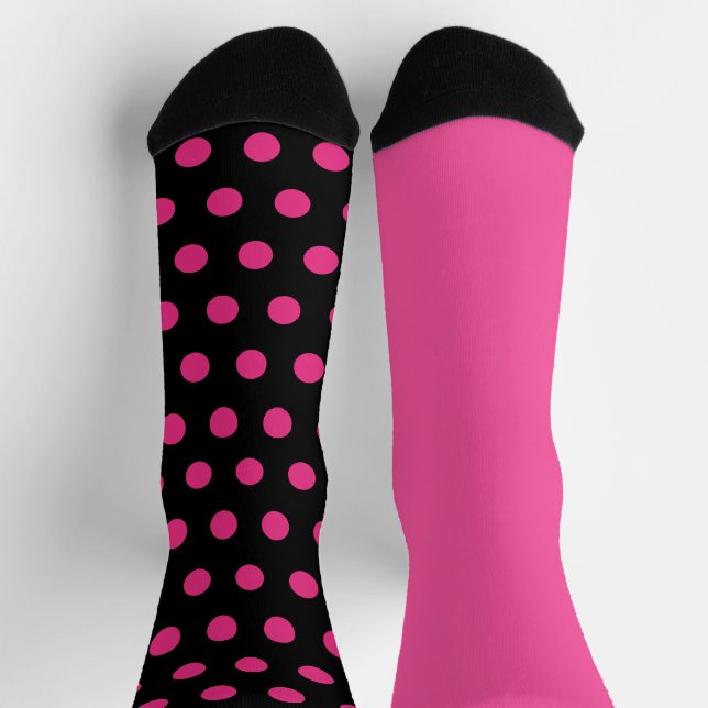 Chaussette Chaussettes Polka Dot Mal Correspondantes (Noir &  (Haut)
