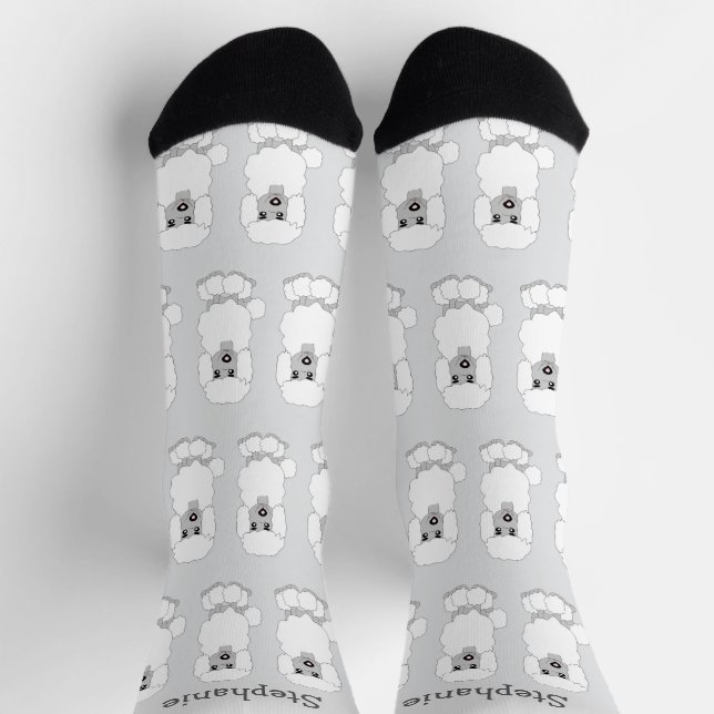 Chaussette Chaussettes Poodle Chien Design (Haut)
