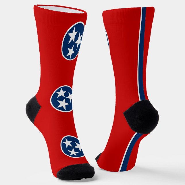 Chaussette Chaussettes pour femmes avec drapeau du Tennessee (Angulaire)