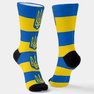 Chaussette Chaussettes pour femmes avec le drapeau de l'Ukrai