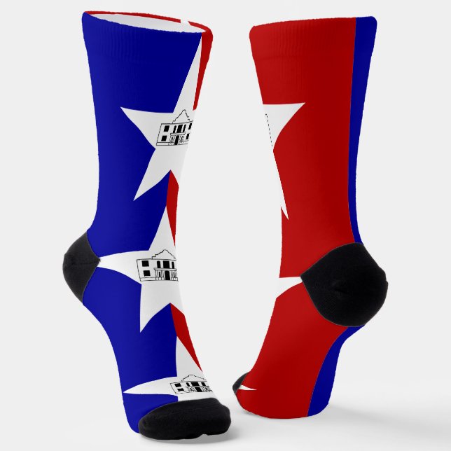Chaussette Chaussettes pour femmes avec le drapeau de San Ant (Angulaire)