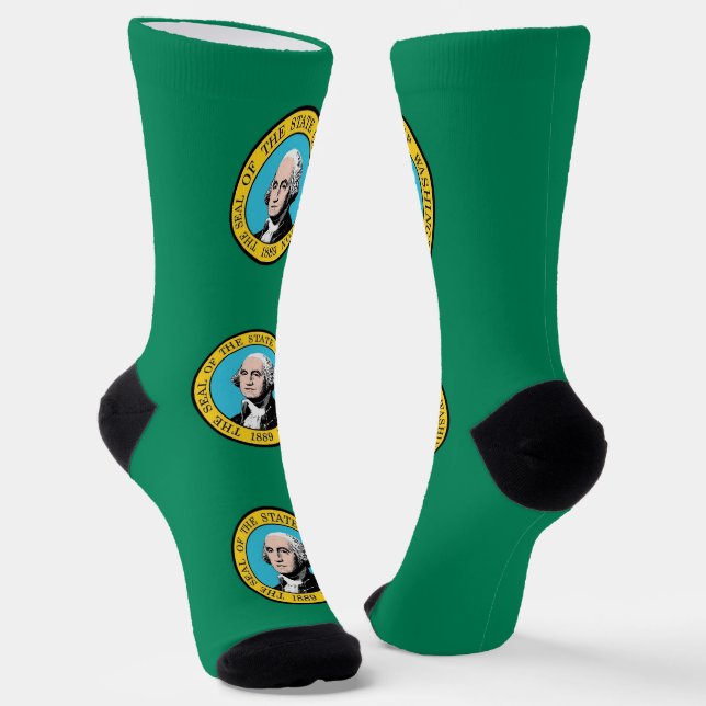 Chaussette Chaussettes pour femmes avec le drapeau de Washing (Angulaire)