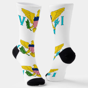 Chaussette Chaussettes pour femmes avec le drapeau des Îles V