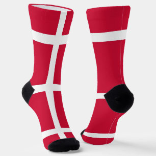 Chaussette Chaussettes pour femmes avec le drapeau du Danemar