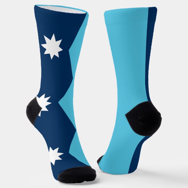 Chaussette Chaussettes pour femmes avec le drapeau du Minneso (Angulaire)